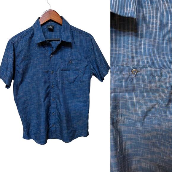 Kuhl Other - Kuhl Krossfire Navy Blue Check Lightweight Short Sleeve Button Down 7563 - M